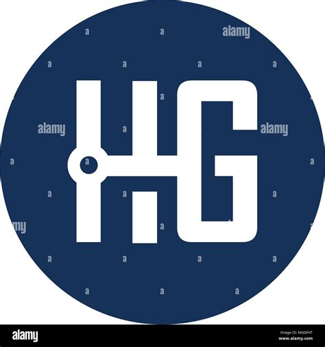 HG lettre circulaire logo vector illustration modèle lettre H lettre H