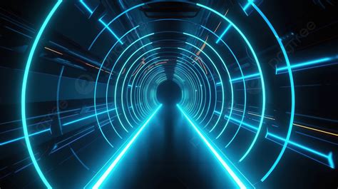 Fondo Futurista Con Camino De Túnel De Luz Ilustración 3d De Fondo