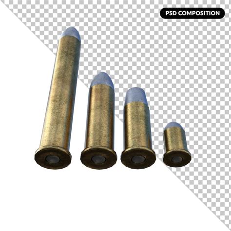 Premium Psd D Bullet Gun Isolated