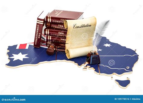 Constitution of Australia Concept, 3D Rendering Stock Illustration ...