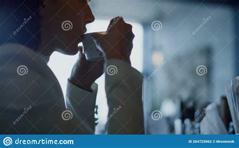 Businesswoman Hands Holding Coffee Cup Closeup Manager At Work Break