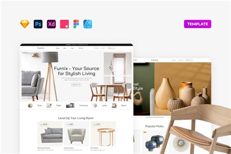 Furniture Store Template Websites Ux And Ui Kits Ft Ecommerce