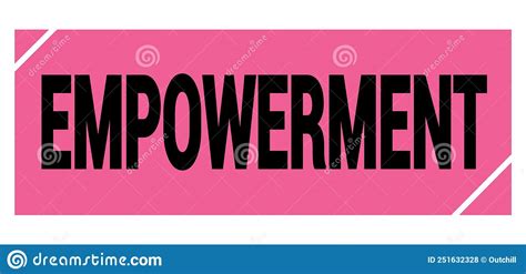 Empowerment Text Em Pinkblack Grungy Sign Ilustração Stock Ilustração