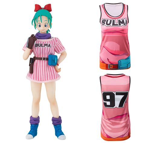 Disfraz De Cosplay De Dragon Ball Z Bulma Para Mujer Traje Rosa De