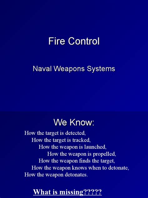 Naval Fire Control System Pdf Fire Control System Projectiles