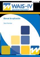 WAIS IV Manual De Aplicacion Y Correccion PDFCOFFEE