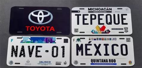 Placas De Auto Decorativas Personalizadas Estados De Mexico En Venta En