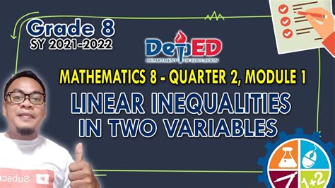 Math 8 Quarter 2 Module 1 Linear Inequalities In Two Variables