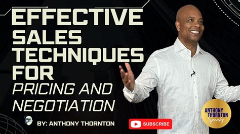 Effective Sales Techniques For Pricing And Negotiation Youtube