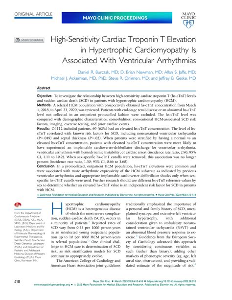 (PDF) High-Sensitivity Cardiac Troponin T Elevation in Hypertrophic ...