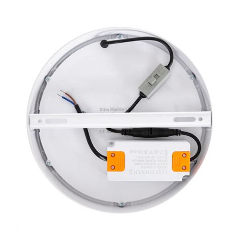 Plafonnier LED Rond 18W Extra Plat Microprismatique CCT Sélectionnable