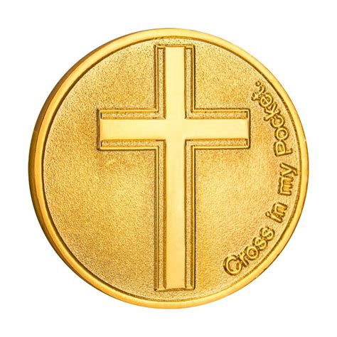 Cross in My Pocket Coin Deluxe 22K Gold Plated Christian - Etsy