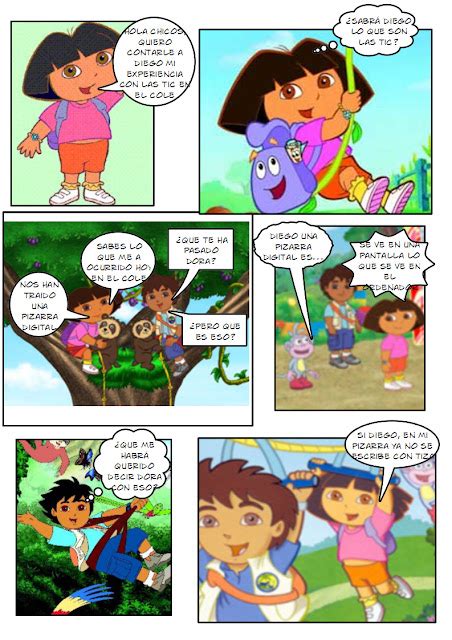 Dulce Paraiso COMIC DORA LA EXPLORADORA PIZARRA DIGITAL