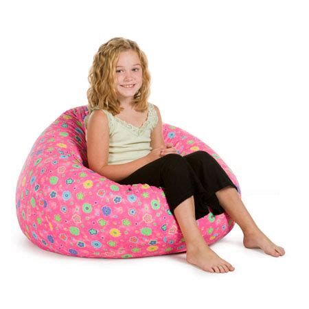 Fun and Comfortable seating with Elite Pink Flowers Bean Bag Chair ...