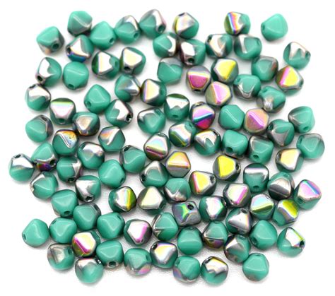 Approx 5 Gram Bag Of 4mm Czech Pressed Glass Bicone Beads Opaque