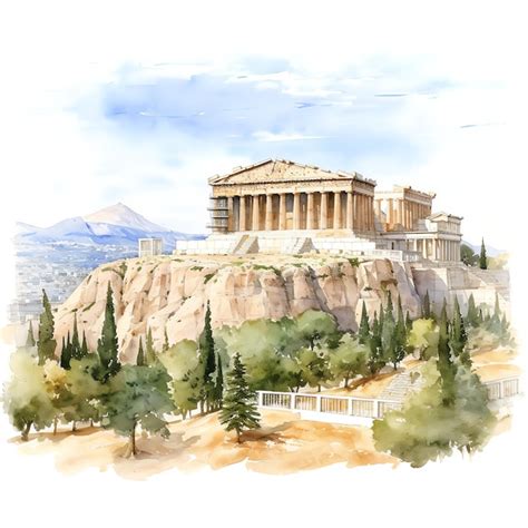 Premium Ai Image Acropolis Of Athens Featuring The Parthenon And