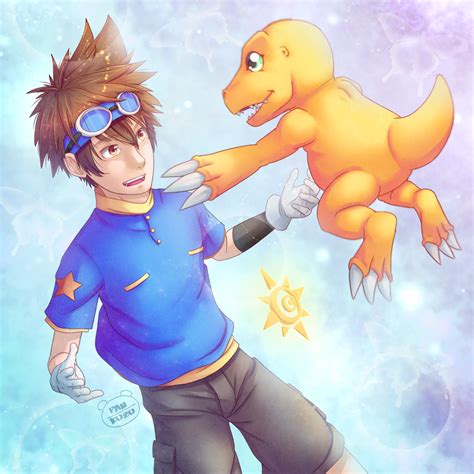 Taichi And Agumon By Pan Kuzu On Deviantart