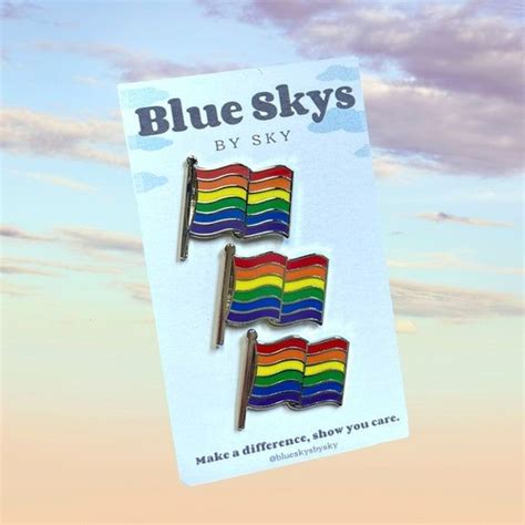 Rainbow Pride Flag Pin Set Lgbtq Flag Lapel Pins Pack Of 3 Etsy In 2022 Rainbow Flag Pride