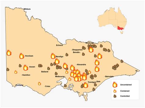 9am Feb 8 2009 Fire Locations Map - Location Of Black Saturday ...