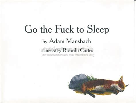 Go The Fuck To Sleep TCDC Resource Center