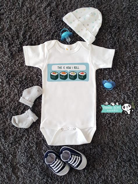 Sushi Bodysuit One-Piece Baby Shower Gift Unisex Baby | Etsy Funny Baby ...