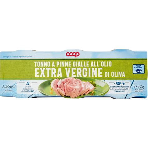 Tonno All Olio Extra Extra Vergine Di Oliva COOP 3 X 65 G Coop Shop