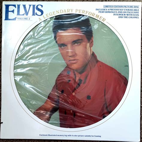 Elvis Presley A Legendary Performer Volume 3 Vinyl Blue Border