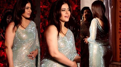 Kajol Devgan Hot Silver Saree Flaunts Her Figure In Itrh