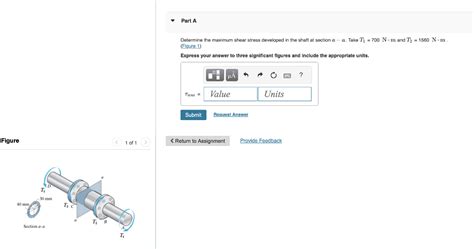 Solved Determine the maximum shear stress developed in the | Chegg.com 