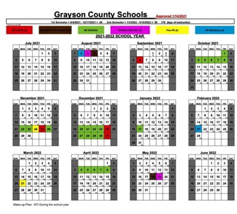 Grayson County 2024-2025 School Calendar - 2024 Calendar June