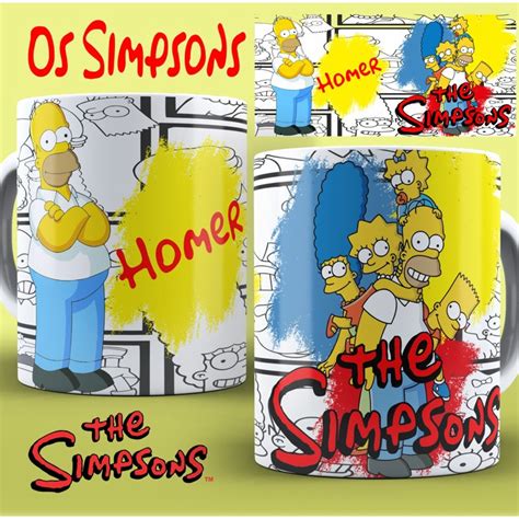 Caneca Xícara Os Simpsons Homer Porcelana 325ml Md25 Shopee Brasil