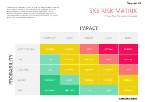 42 Handy Risk Matrix Templates Excel Word Templatelab