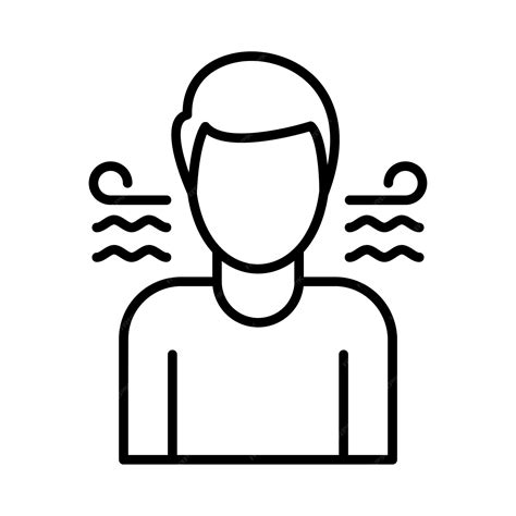 Premium Vector | Bad breath line illustration