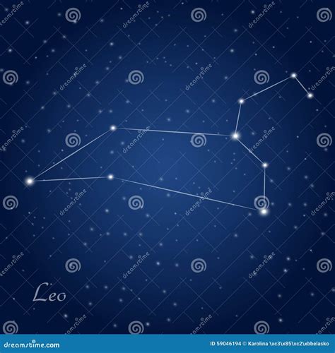 Leo Constellation Zodiac Stock Vector Image 59046194