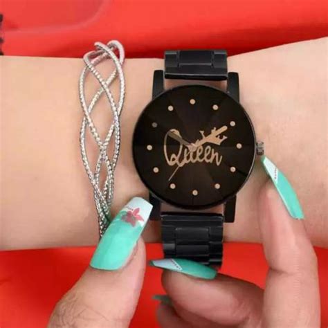 Buy Bolun Analog Black Dial Black Strap Watch For Women Online at Best ...
