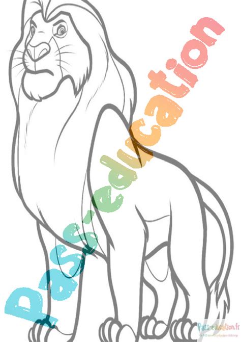 Coloriage Gratuit De Simba T L Chargement Et Impression Pdf Pour Enfants