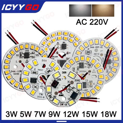 12W 15W 18W LED Ampul SMD I K SMD 2835 Plaka Yuvarlak Mod L I K