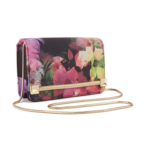 Ted Baker Women S Haily Cascading Floral Cross Body Grab Bag Black