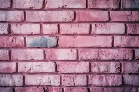 Premium Ai Image Pink Brick Wall Texture Background