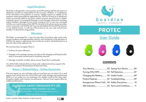 Guardian Protec User Manual Pdf Download Manualslib