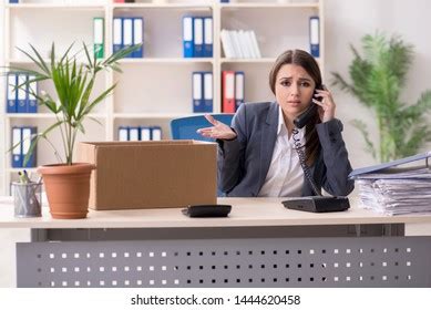 Dismissal Firing Concept Woman Employee Stock Photo