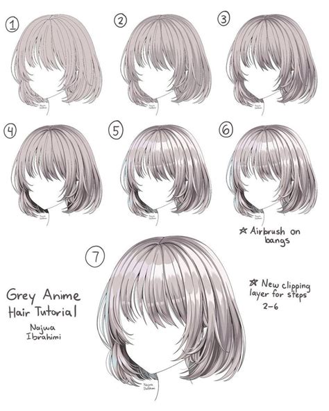 Najwa On Instagram Here S A Condensed Version Of My Anime Hair Shading Tutorials Plus Some