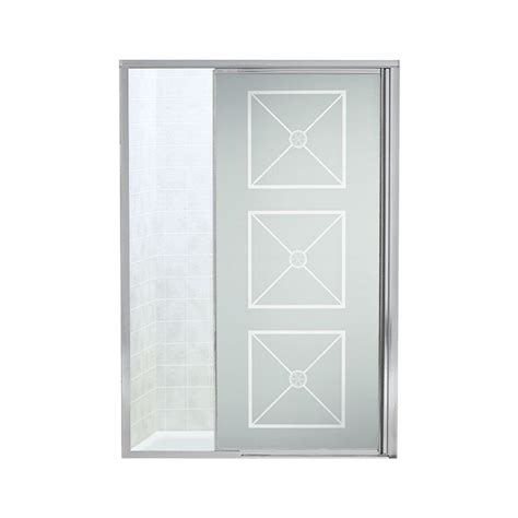 Sterling Vista Pivot Ii 42 In To 48 In Framed Silver Pivot Shower Door