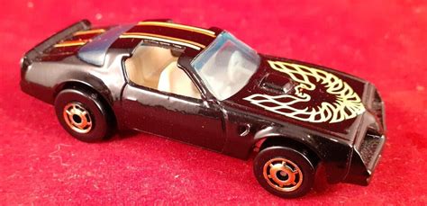 Vintage Hot Wheels Hot Bird Firebird Trans Am Black Malaysia 1977 Values MAVIN