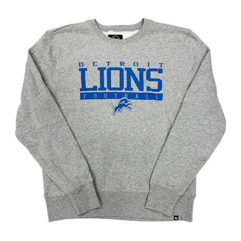 Detroit Lions Men's Sideline Block Headline Crew - Vintage Detroit Collection