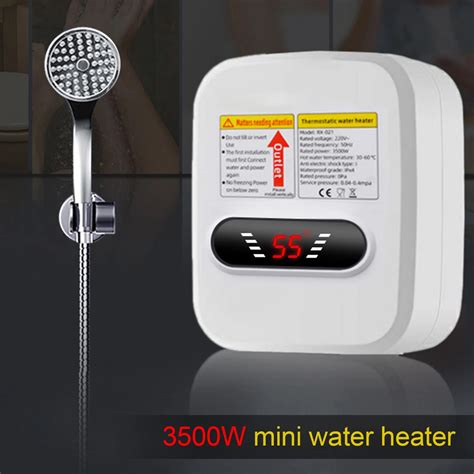 W Electric Instantaneous Tankless Water Heater With Shower Head