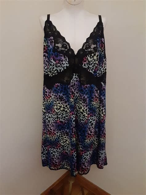 Cacique Nightgown Lingerie Sleepwear Multicolored Si Gem