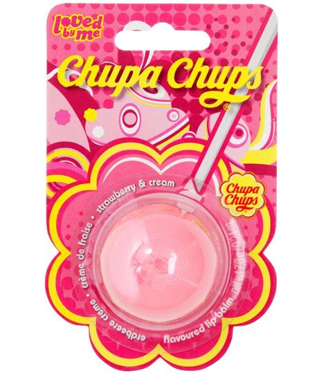 Lip Smacker Chupa Chups Ball Balm Strawberry And Cream