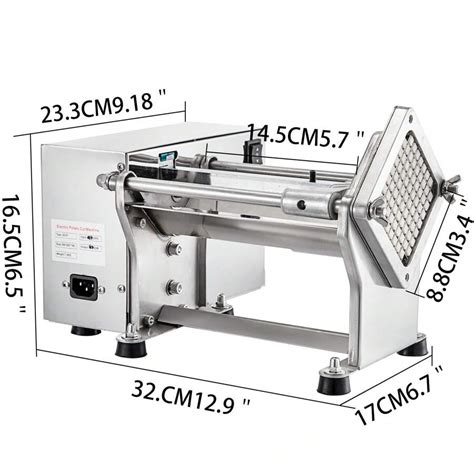 VEVOR Electric French Fry Cutter With 6mm 9mm 13mm And 8 Wedge Blade