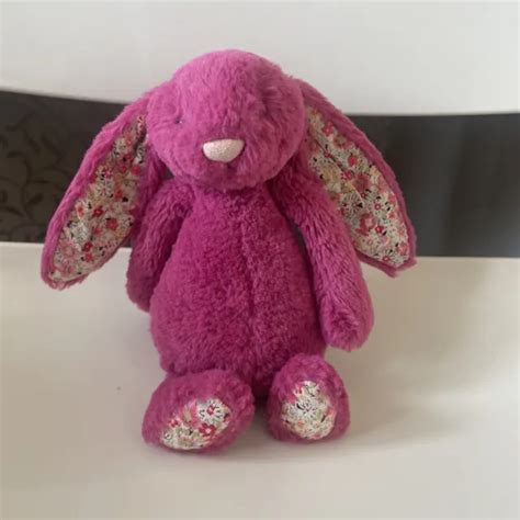 Jellycat Small Rose Blossom Bashful Bunny Rabbit Pink Floral Soft Plush Toy £32 99 Picclick Uk